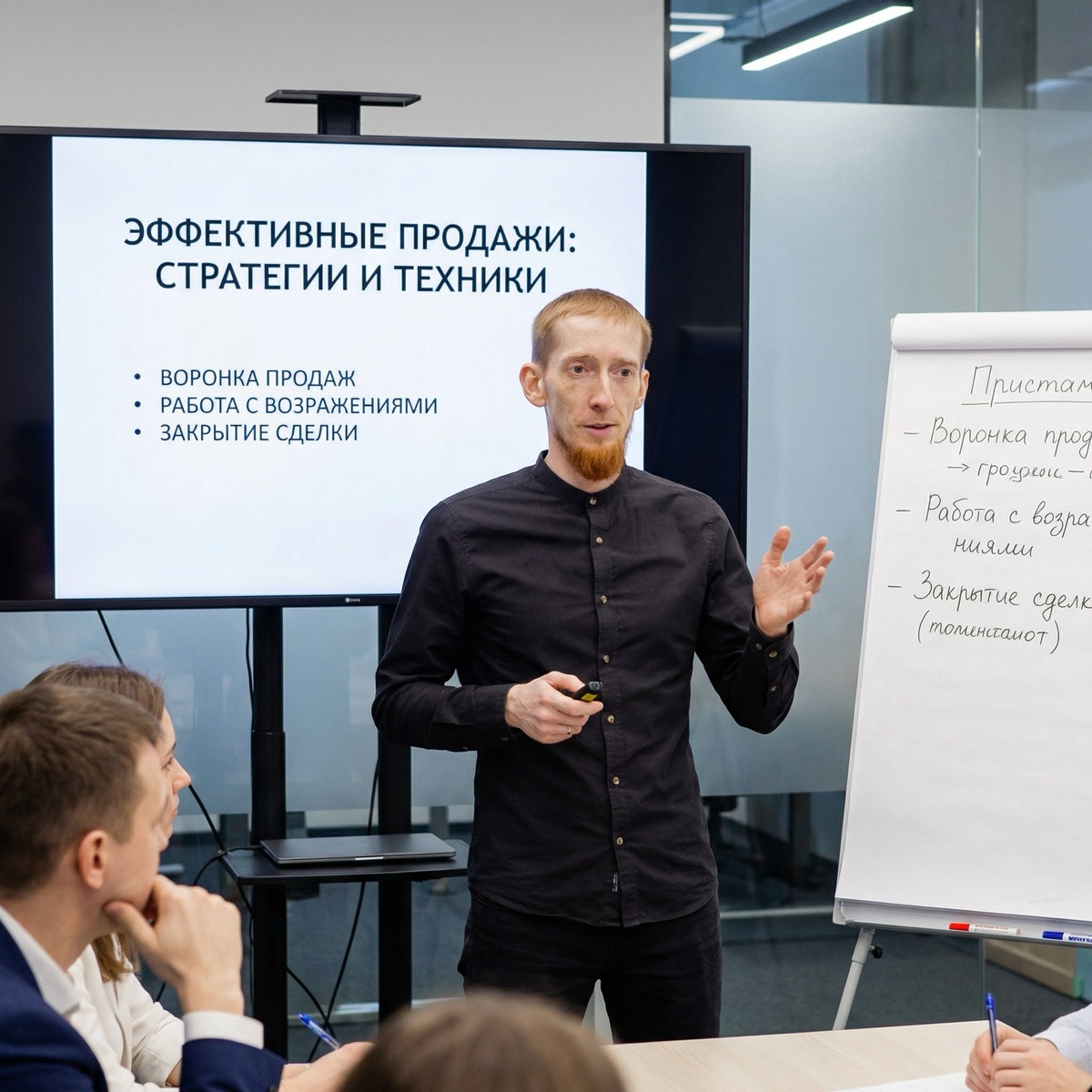 Адам Хабибуллин проводит корпоративный тренинг по продажам